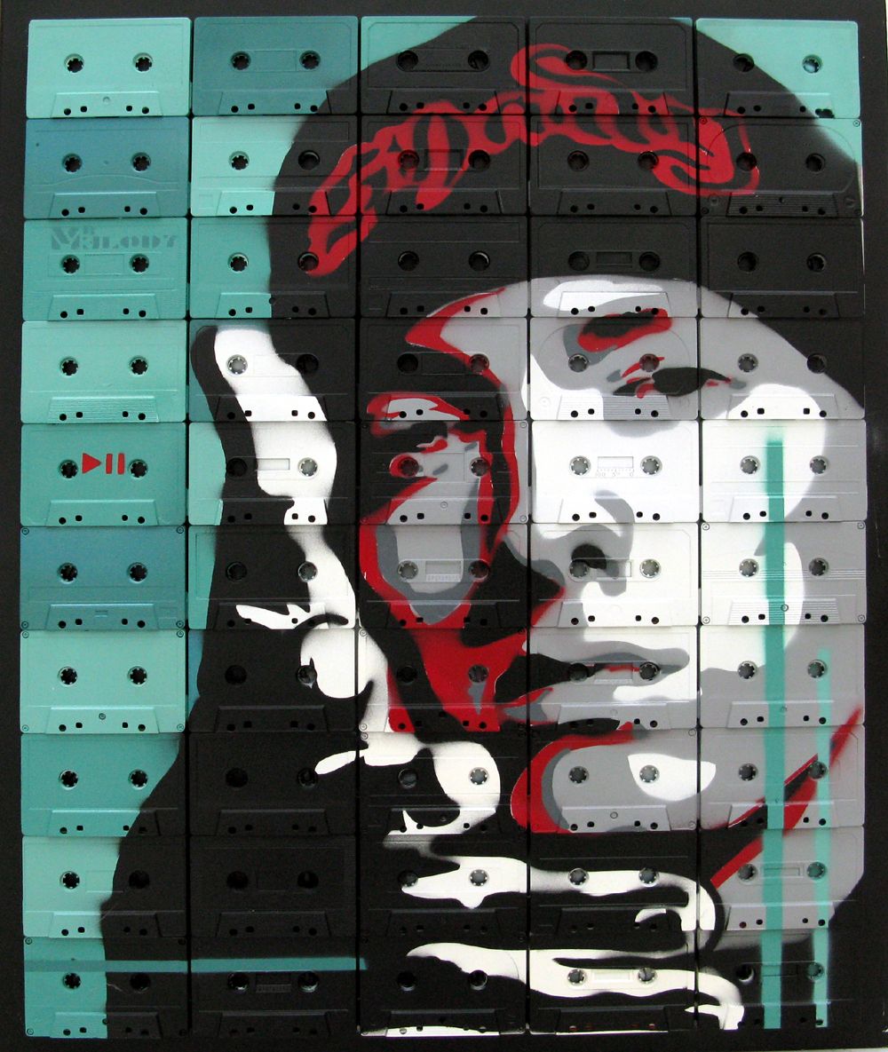 Toile street art moyen format SLIM S – MR MELODY – 55 × 67 cm
