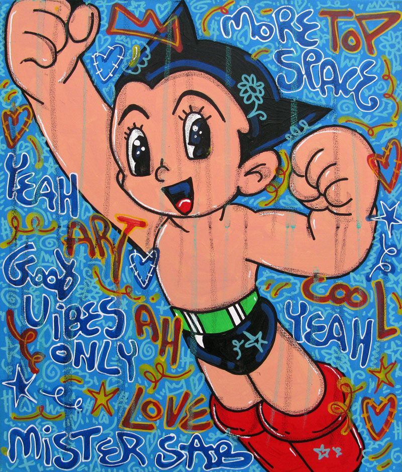 Toile street art moyen format More Space – RICO SAB – 50 × 61 cm
