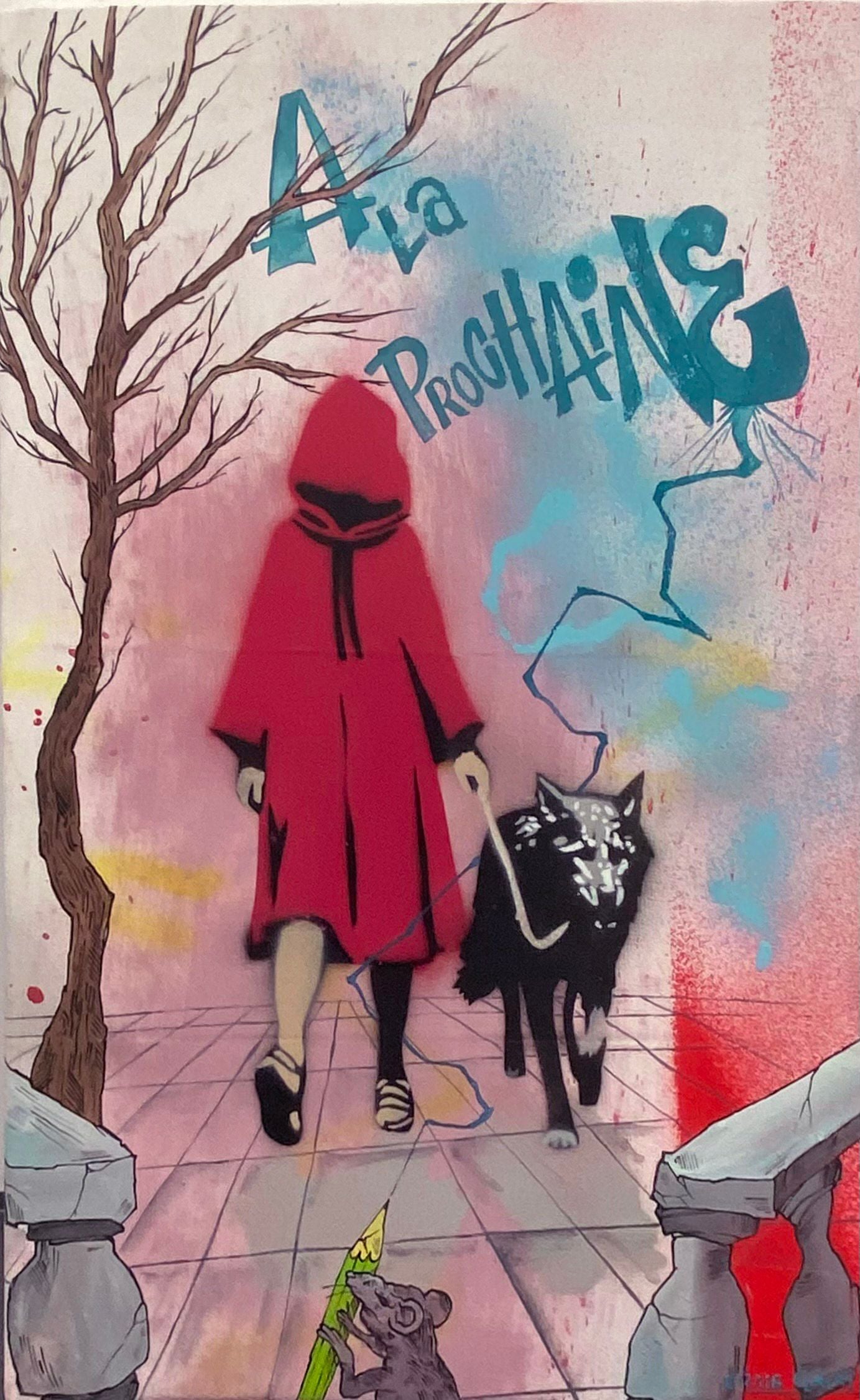 Toile street art petit format A la prochaine – Craig & Emer – 28 × 44 cm