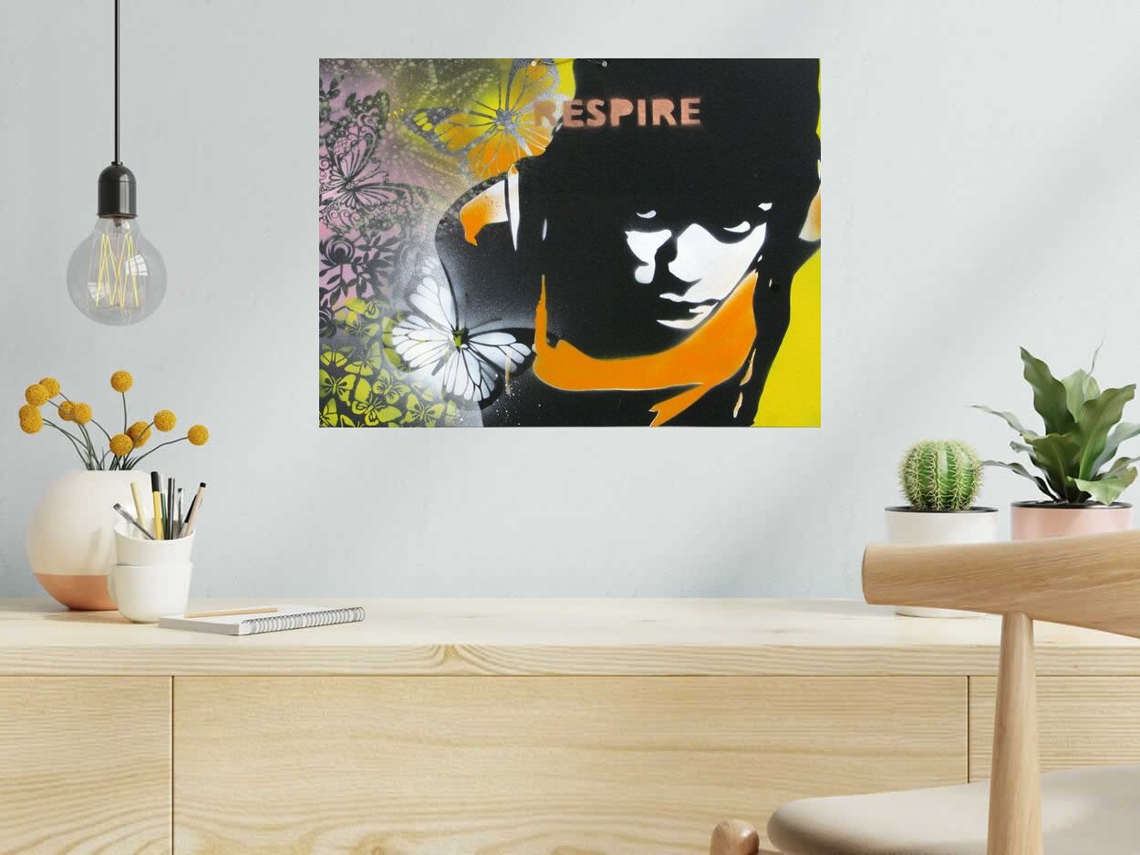 Toile Une bouffée d'air de KARO TRASS dans un intérieur – 55 × 40 cm