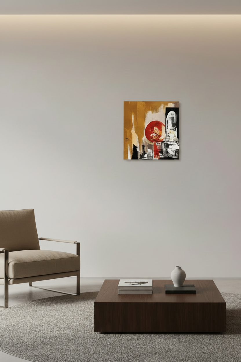 Toile Regroupement des expressions 2 de FARID AMRAR pour chambre parent moderne – 50 × 50 cm