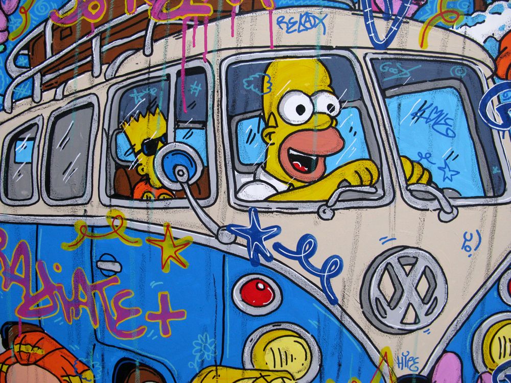 Tableau de RICO SAB a pour titre Van's life style street pop art, street art dim : RICO SABprix:1650