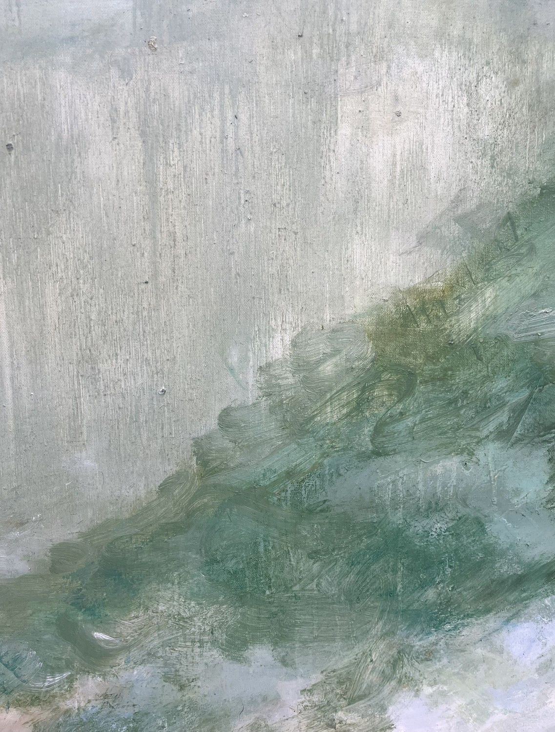 Tableau de PASCALE JACQUEMOND a pour titre Verts style abstrait dim : PASCALE JACQUEMONDprix:850