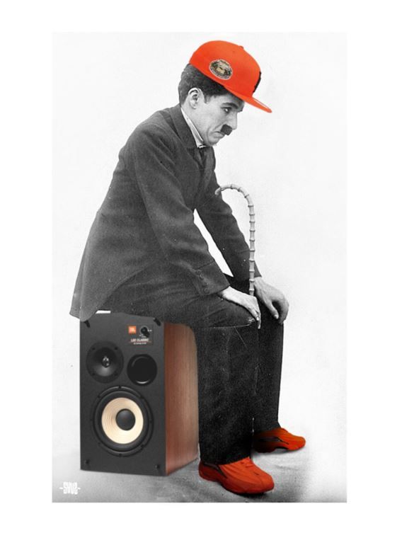 Editions d'art de SHUZ a pour titre Sneaky Chaplin style figuratif dim : SHUZprix:40