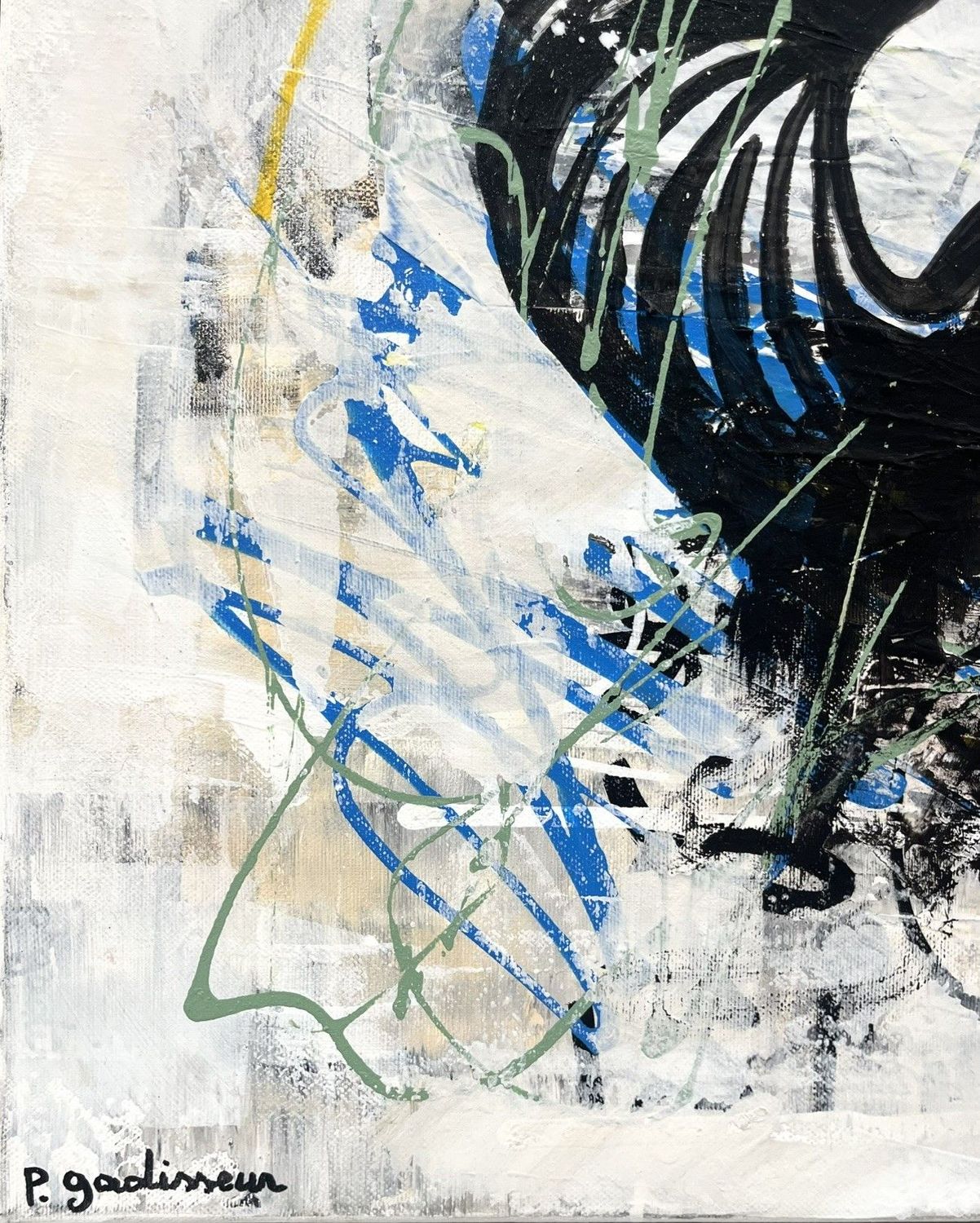 Tableau de PATRICIA GADISSEUR a pour titre We need love style graffiti, street pop art dim : PATRICIA GADISSEURprix:750