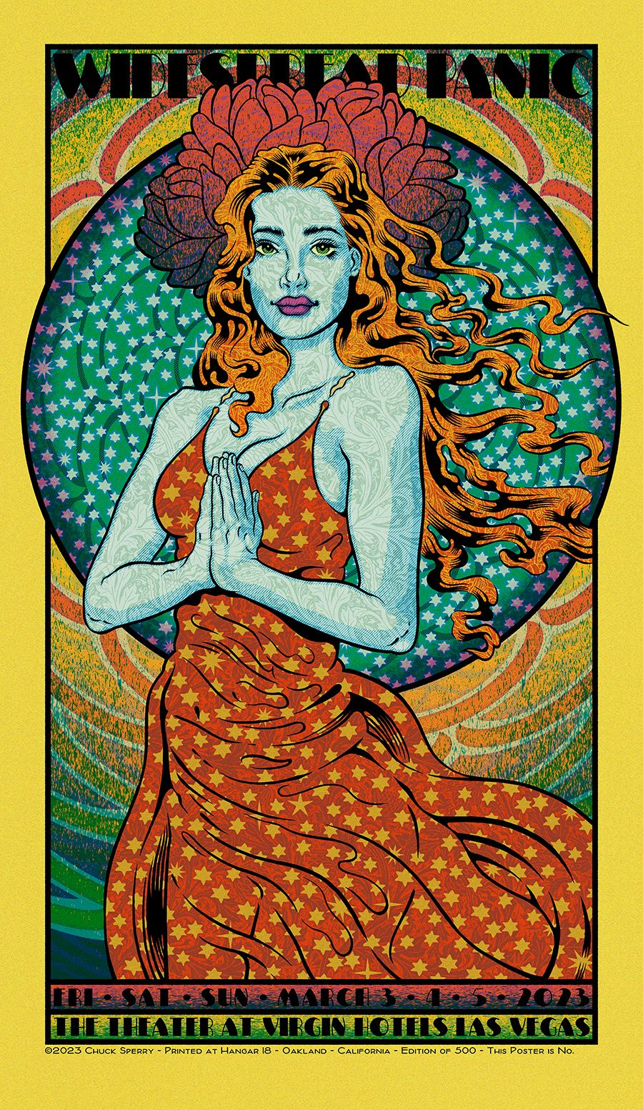 Editions d'art de CHUCK SPERRY a pour titre  WIDESPREAD PANIC VENUS GOLD style figuratif dim : CHUCK SPERRYprix:1500