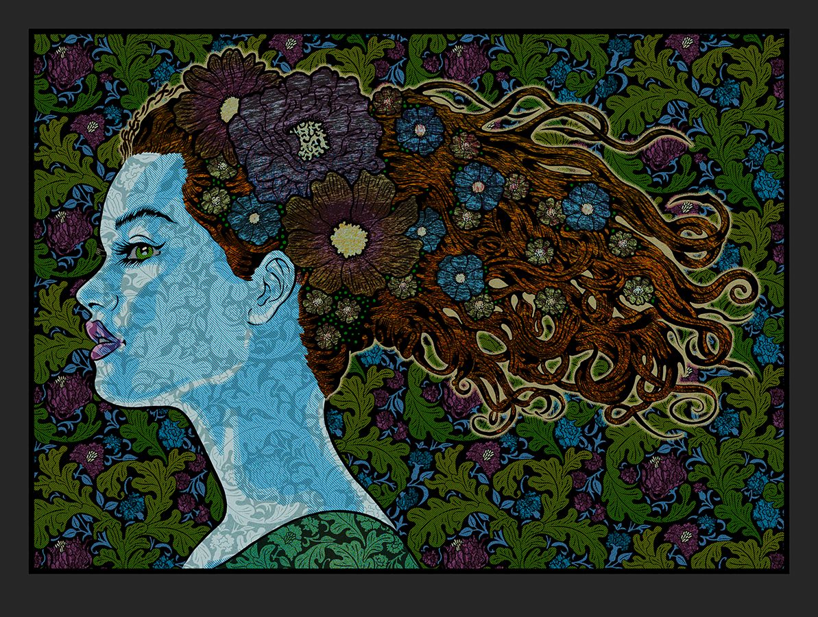 Editions d'art de CHUCK SPERRY a pour titre  ELYSIA BLACK style figuratif dim : CHUCK SPERRYprix:1200