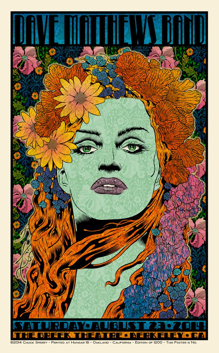 Editions d'art de CHUCK SPERRY a pour titre  DAVE MATTHEWS BAND THE GREEK 2014 REGULAR style figuratif dim : CHUCK SPERRYprix:250