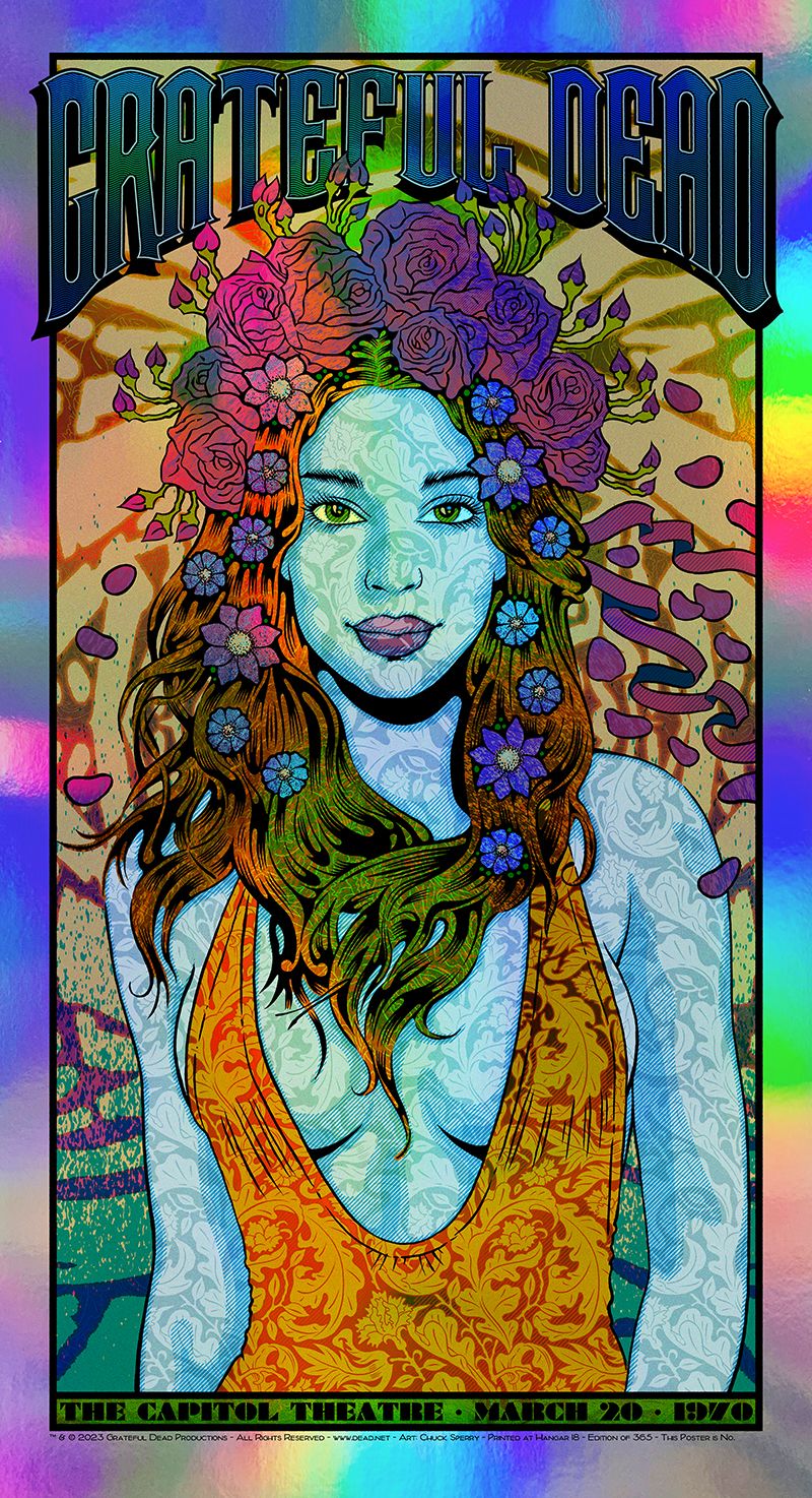 Editions d'art de CHUCK SPERRY a pour titre  GRATEFUL DEAD  RAINBOW FOIL style figuratif dim : CHUCK SPERRYprix:700