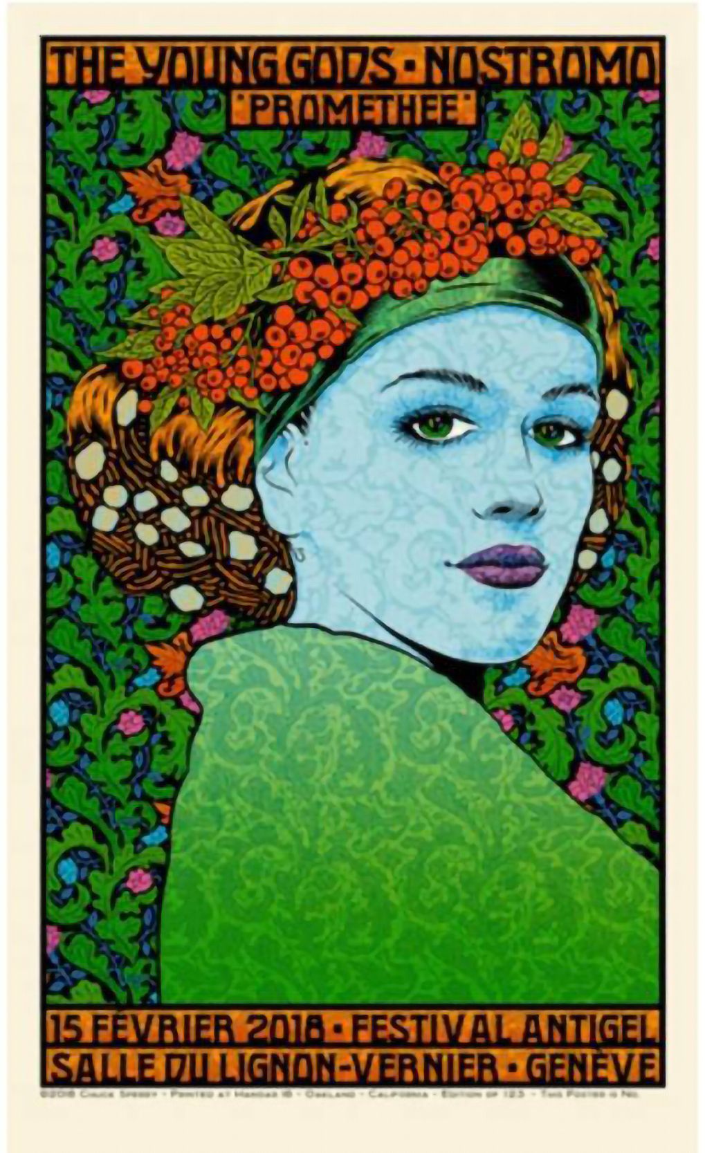 Editions d'art de CHUCK SPERRY a pour titre  THE YOUNG GODS SPHINX, REGULAR style figuratif dim : CHUCK SPERRYprix:250