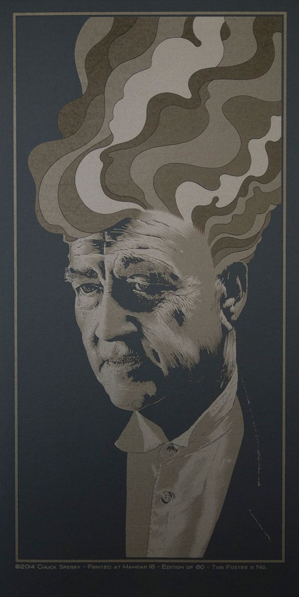 Editions d'art de CHUCK SPERRY a pour titre  DAVID LYNCH style figuratif dim : CHUCK SPERRYprix:300