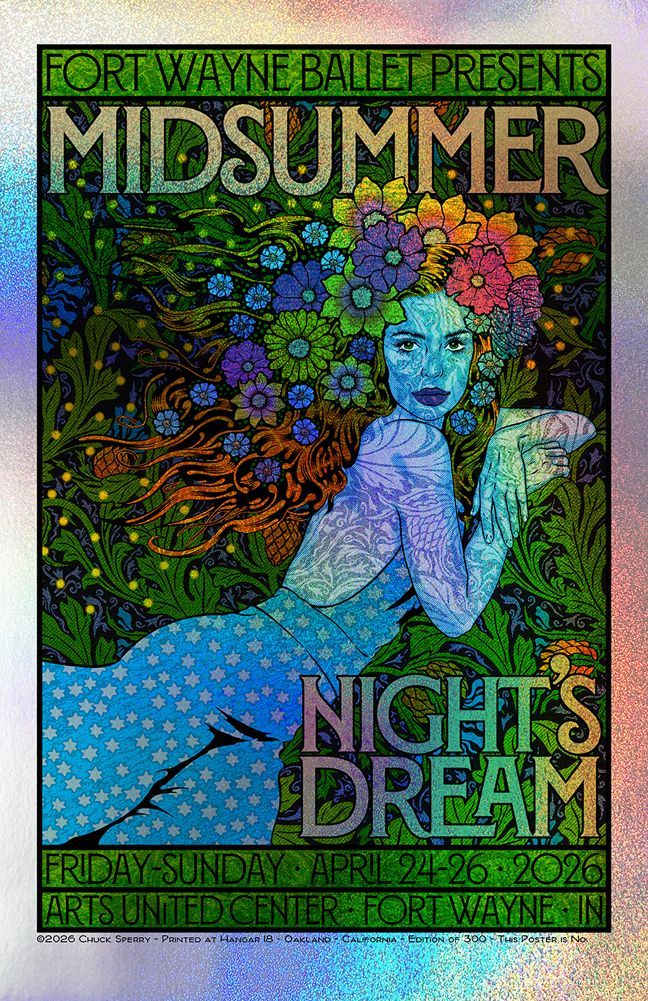 Editions d'art de CHUCK SPERRY a pour titre  MIDSUMMER NIGHT'S DREAM SPARKLE, AP style expo chuck dim : CHUCK SPERRYprix:250