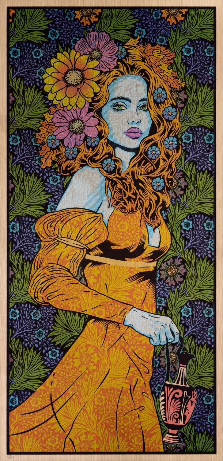 Tableau de CHUCK SPERRY a pour titre  THE MYSTIC WOOD PANEL AP style expo chuck dim : CHUCK SPERRYprix:4250