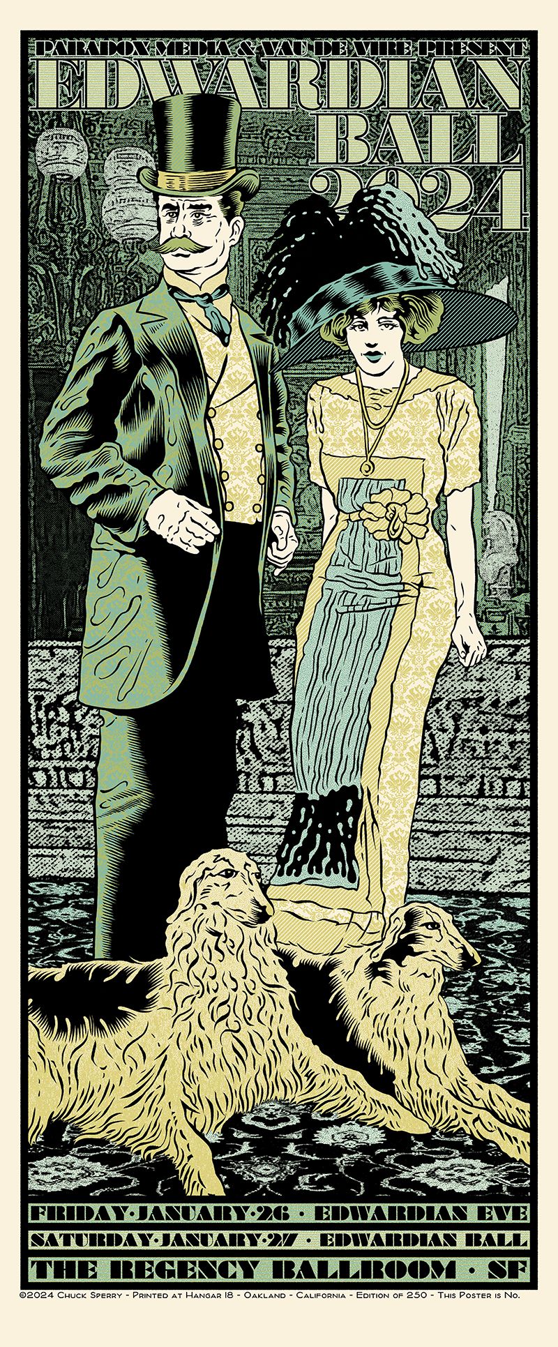 Editions d'art de CHUCK SPERRY a pour titre  EDWARDIAN BALL 2024 STANFORD WHITE & EVELYN NESBIT style figuratif dim : CHUCK SPERRYprix:100