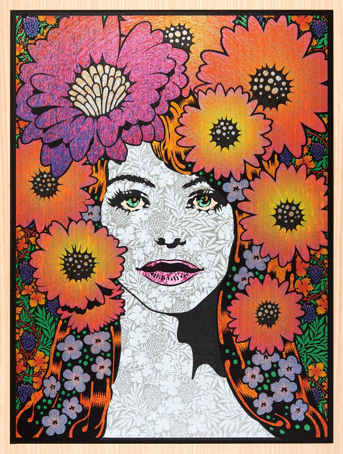 Editions d'art de CHUCK SPERRY a pour titre  GAIA WOOD PANEL AP style expo chuck dim : CHUCK SPERRYprix:2500