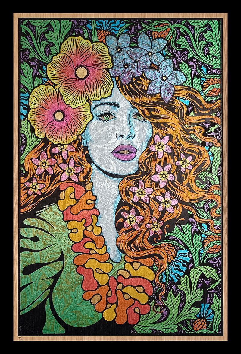 Editions d'art de CHUCK SPERRY a pour titre  Helena WOOD PANEL AP style expo chuck dim : CHUCK SPERRYprix:6000