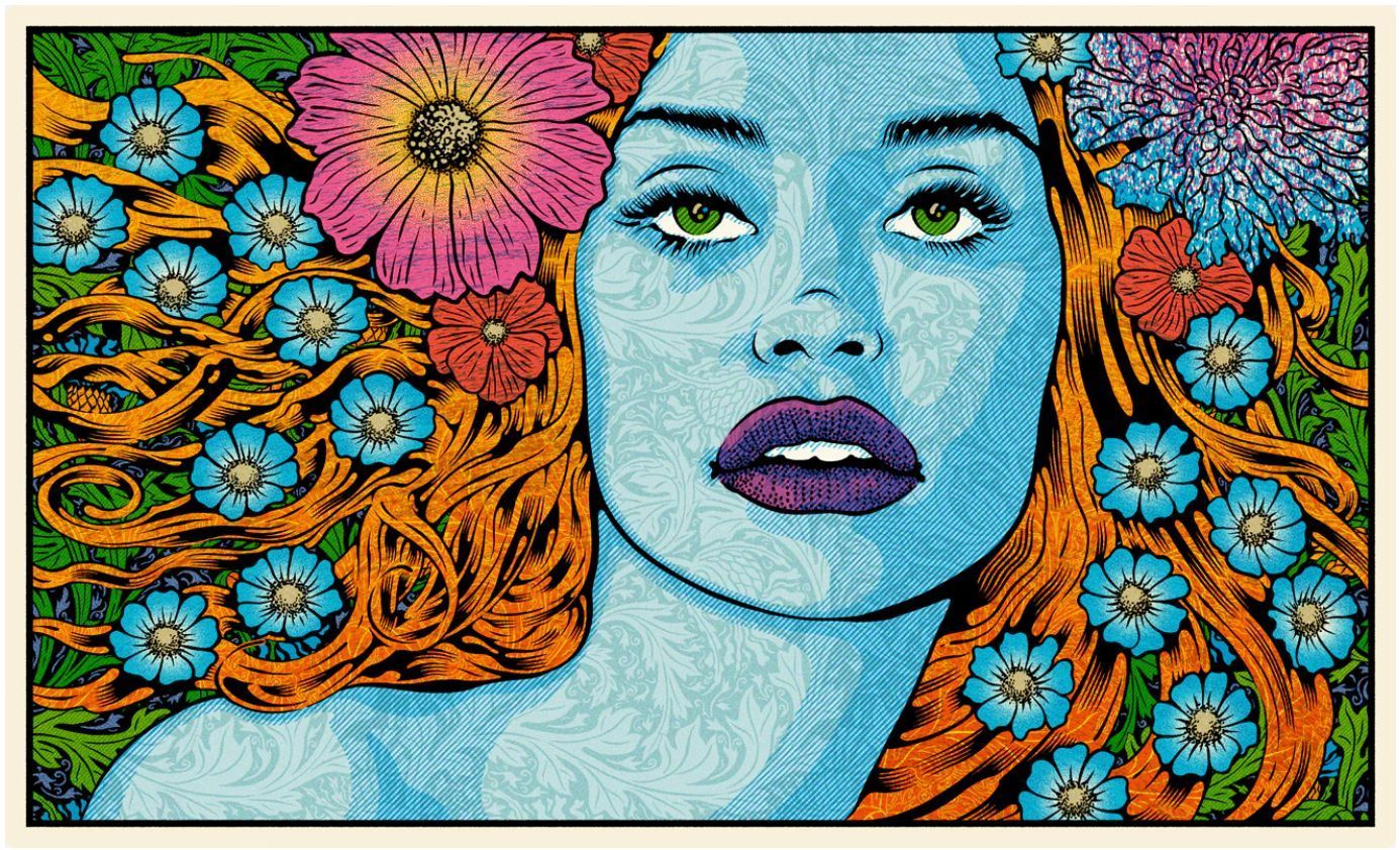 Editions d'art de CHUCK SPERRY a pour titre  Chloris WOOD PANEL style expo chuck dim : CHUCK SPERRYprix:3400
