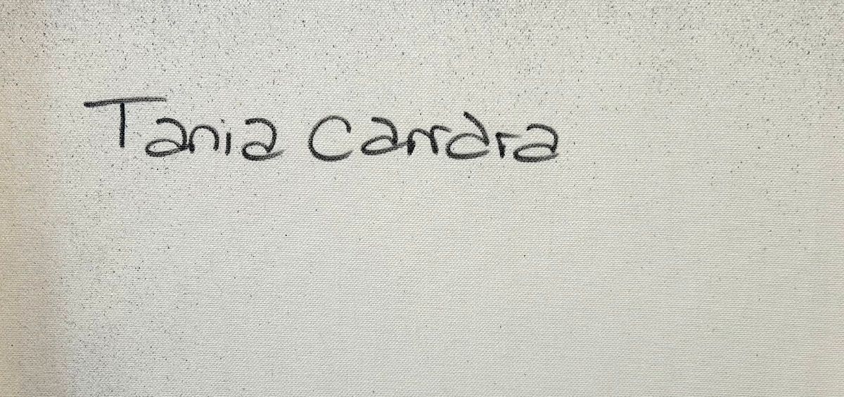 Tableau de TANIA CARRARA a pour titre  Nuances ocre style abstrait dim : TANIA CARRARAprix:1400
