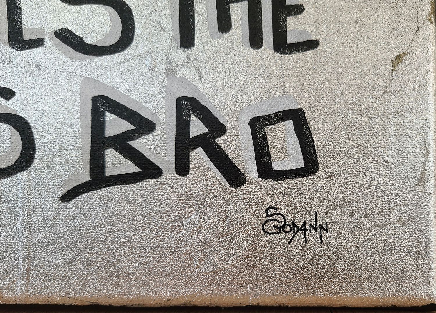 Tableau de Stephanie Godann a pour titre  The lone cat style street art dim : Stephanie Godannprix:1000