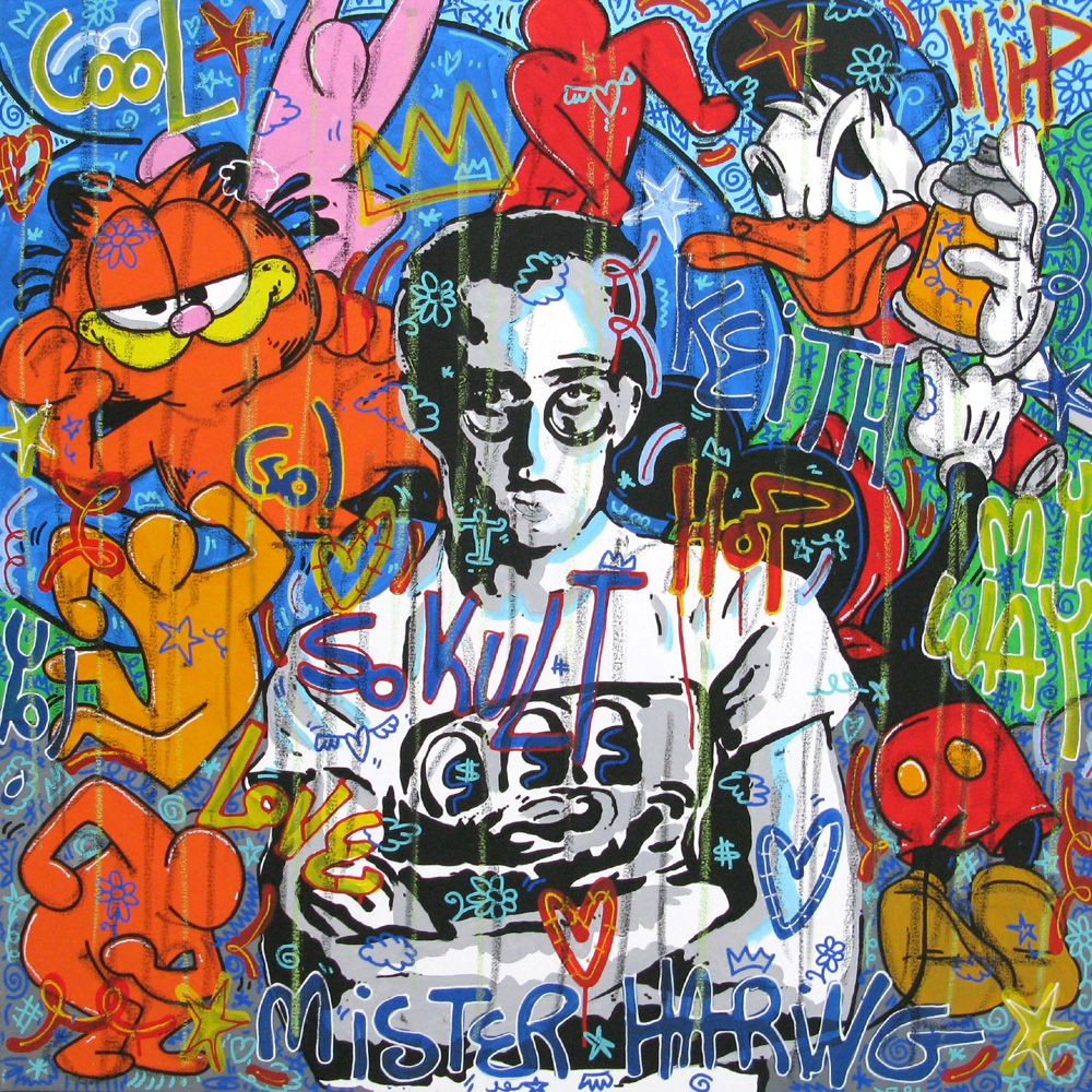 Tableau de RICO SAB a pour titre  So Kult Keith style street pop art, street art dim : RICO SABprix:950