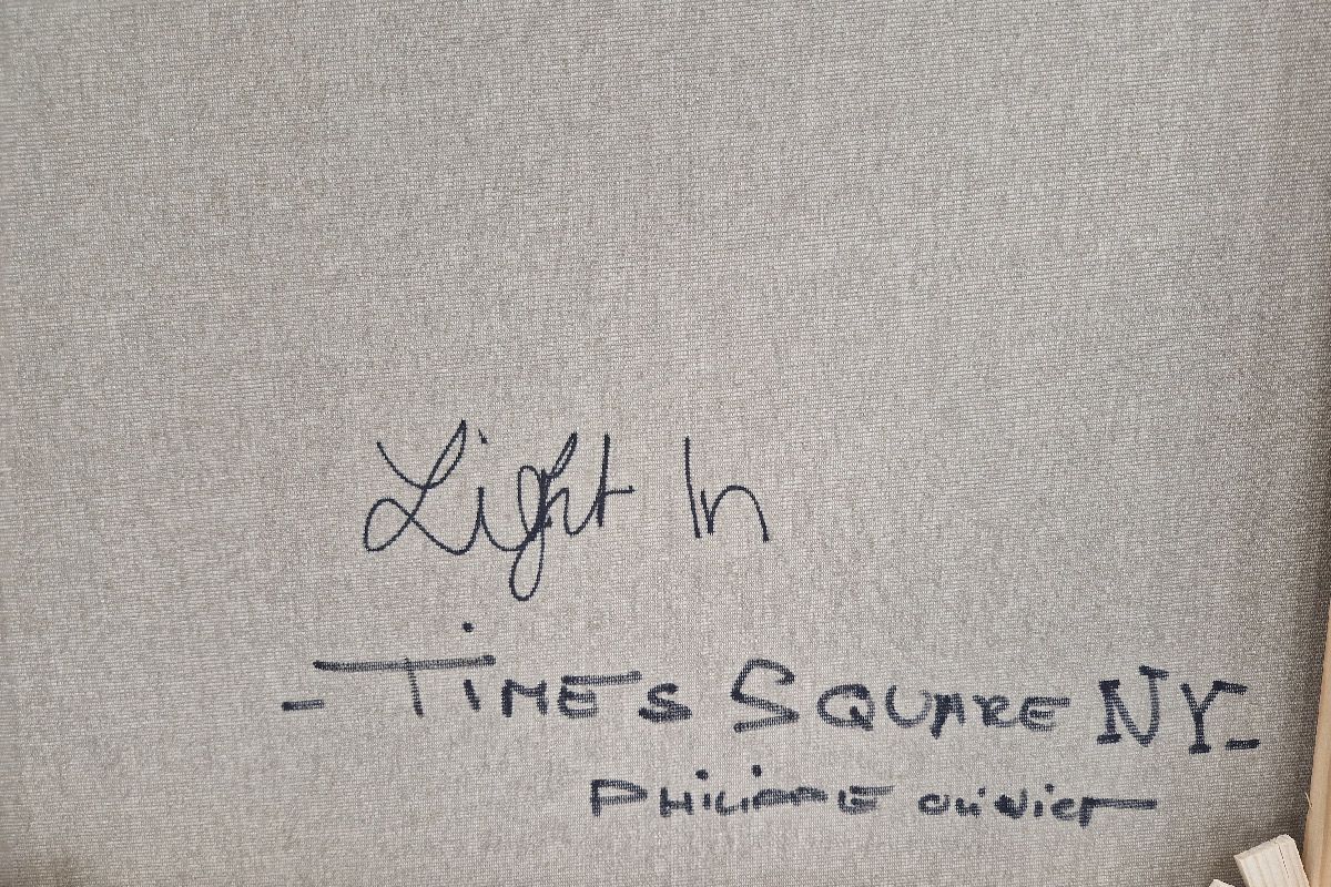 Tableau de PHIL a pour titre  Light in Times Square, NY style figuratif dim : PHILprix:850