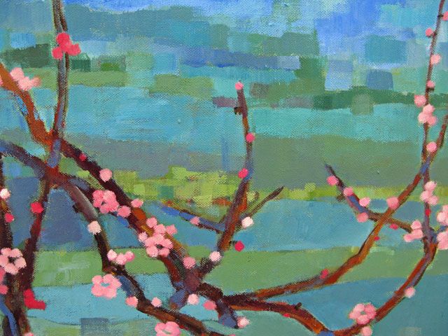 Tableau de JEONG MIN LEE a pour titre  PREMICES DU PRINTEMPS style figuratif dim : JEONG MIN LEEprix:220