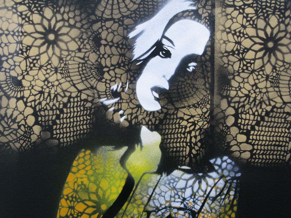 Tableau de KARO TRASS a pour titre  Sans titre 2 style street pop art, street art dim : KARO TRASSprix:300