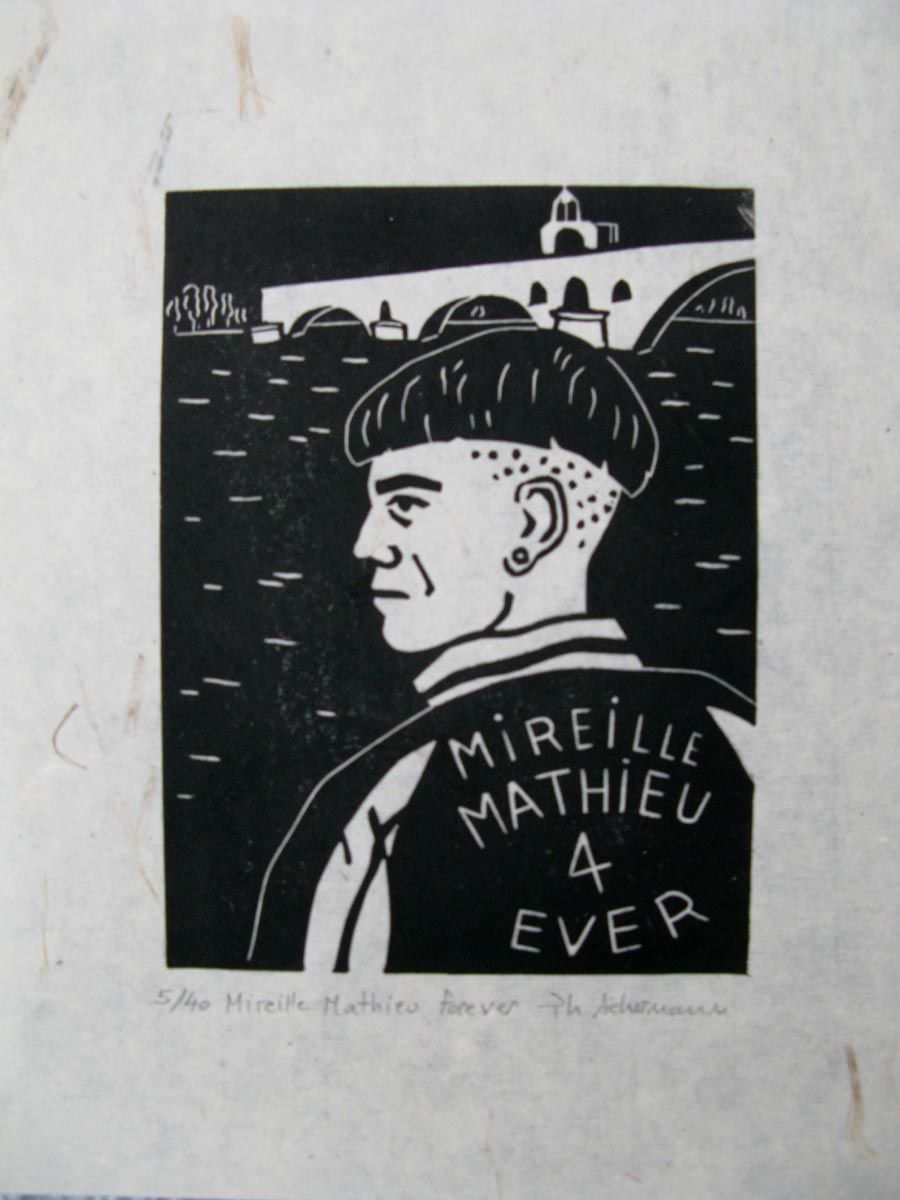 Editions d'art de PHILIPPE ACHERMANN a pour titre  Mireille Mathieu forever style graphique dim : PHILIPPE ACHERMANNprix:40