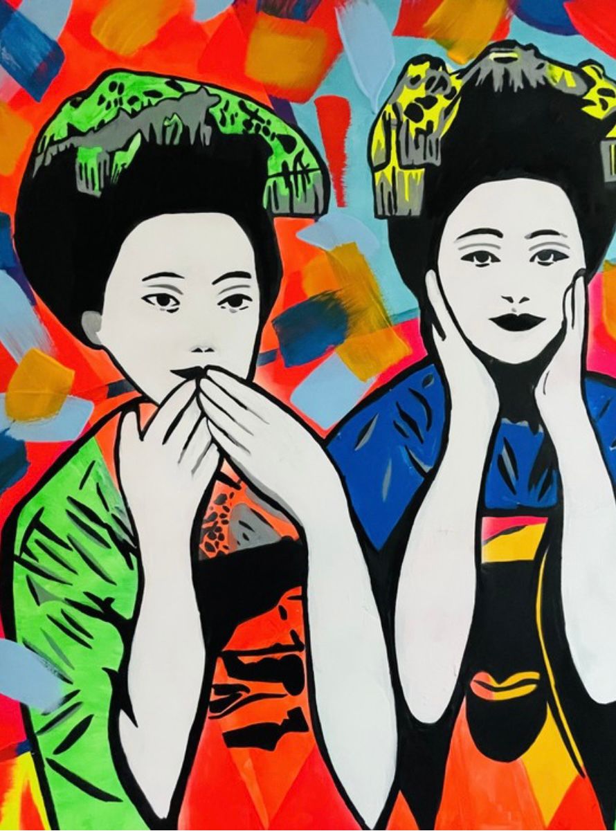 Tableau de SARA CHELOU a pour titre  Maïko style street pop art dim : SARA CHELOUprix:890