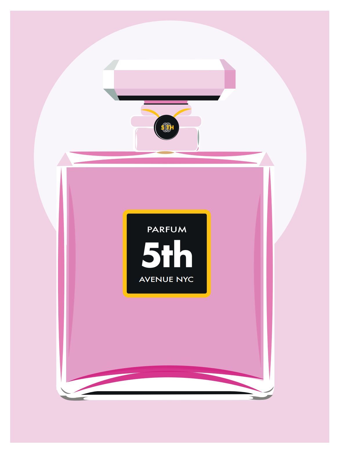 Editions d'art de JMC a pour titre  PARFUM 5 eme Avenue NY style figuratif, graphique dim : JMCprix:30