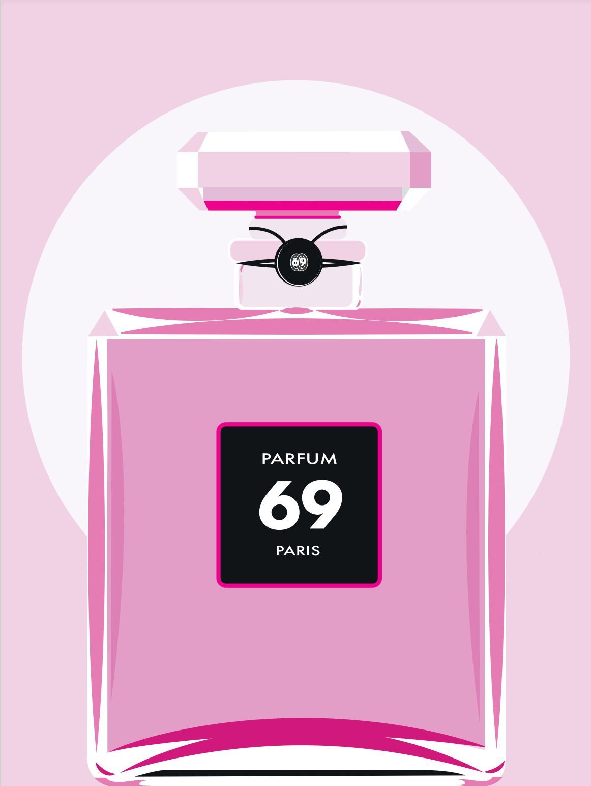 Editions d'art de JMC a pour titre  PARFUM 69 Paris style figuratif, graphique dim : JMCprix:30