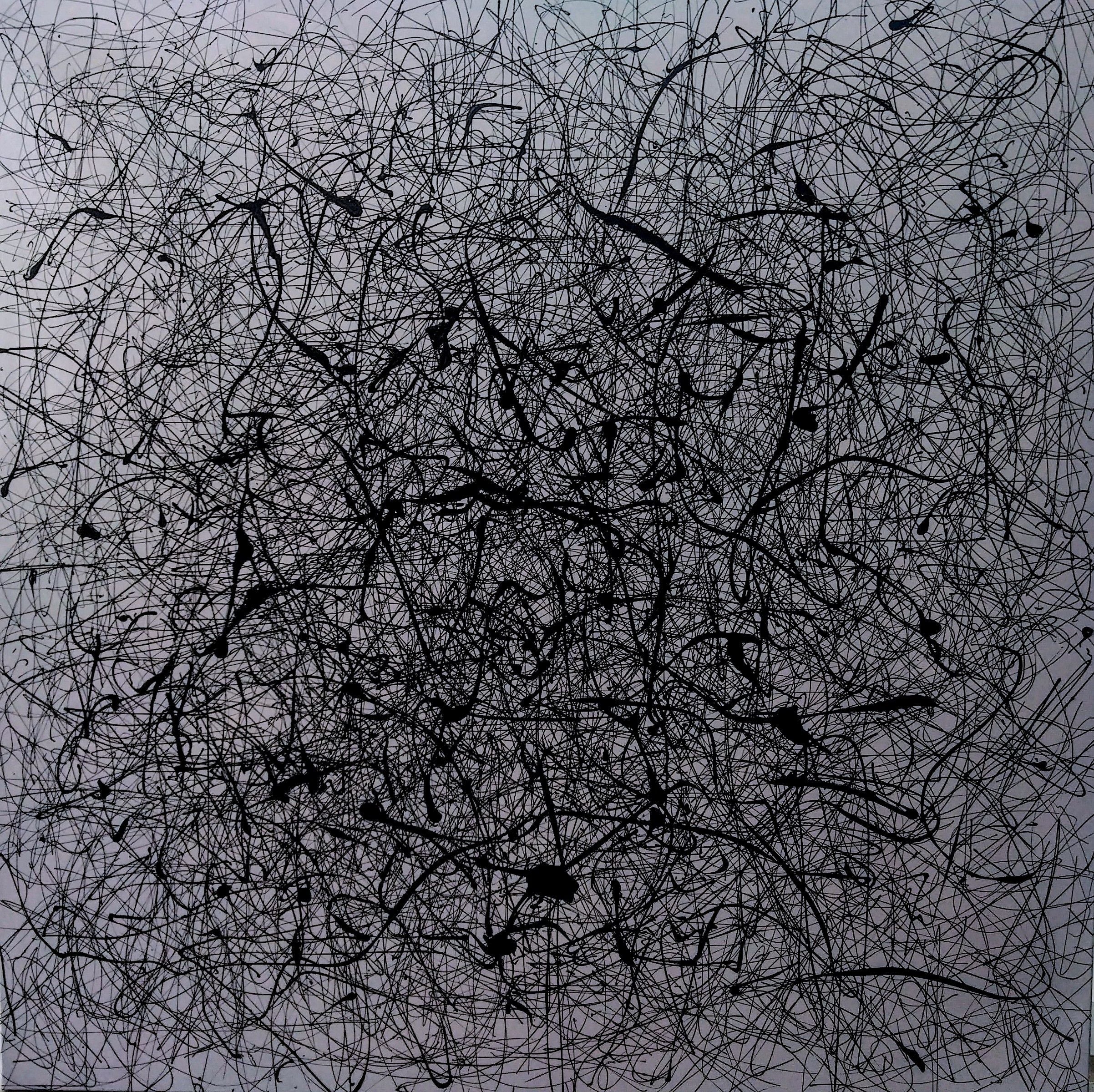 Tableau de NASH a pour titre  Blue Print style abstrait dim : NASHprix:850
