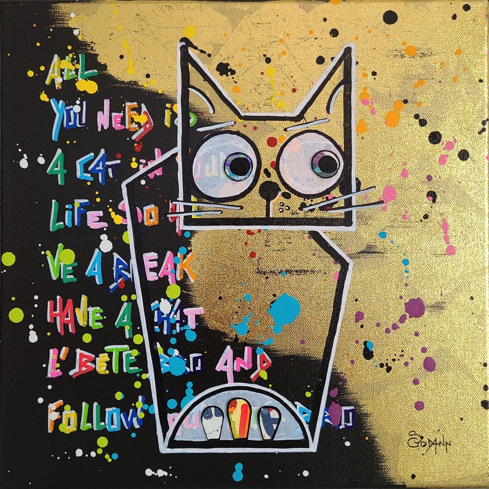 Tableau de Stephanie Godann a pour titre  Hey gorgeous style street art dim : Stephanie Godannprix:300