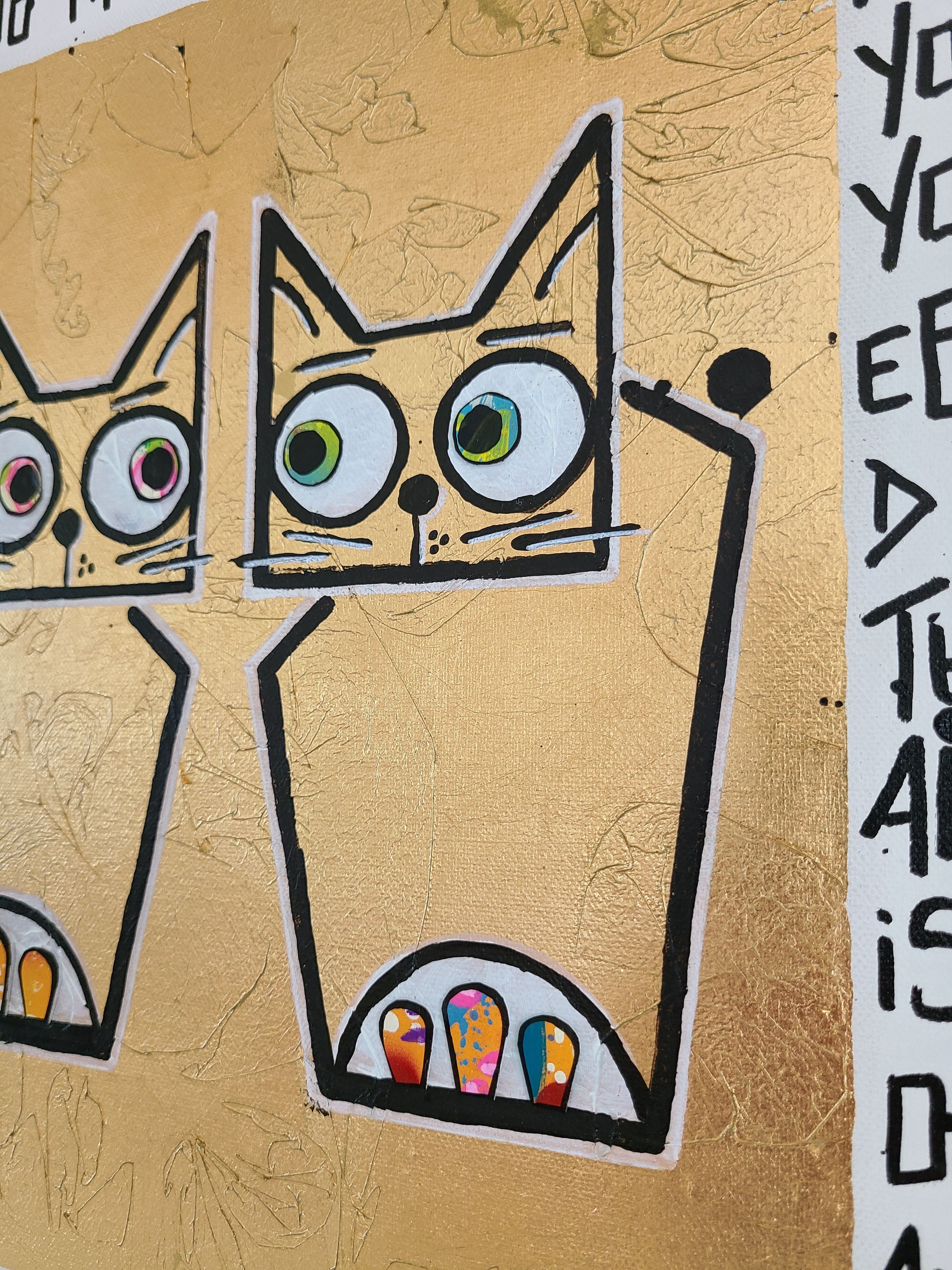 Tableau de Stephanie Godann a pour titre  Are you Doin'? style street art dim : Stephanie Godannprix:460