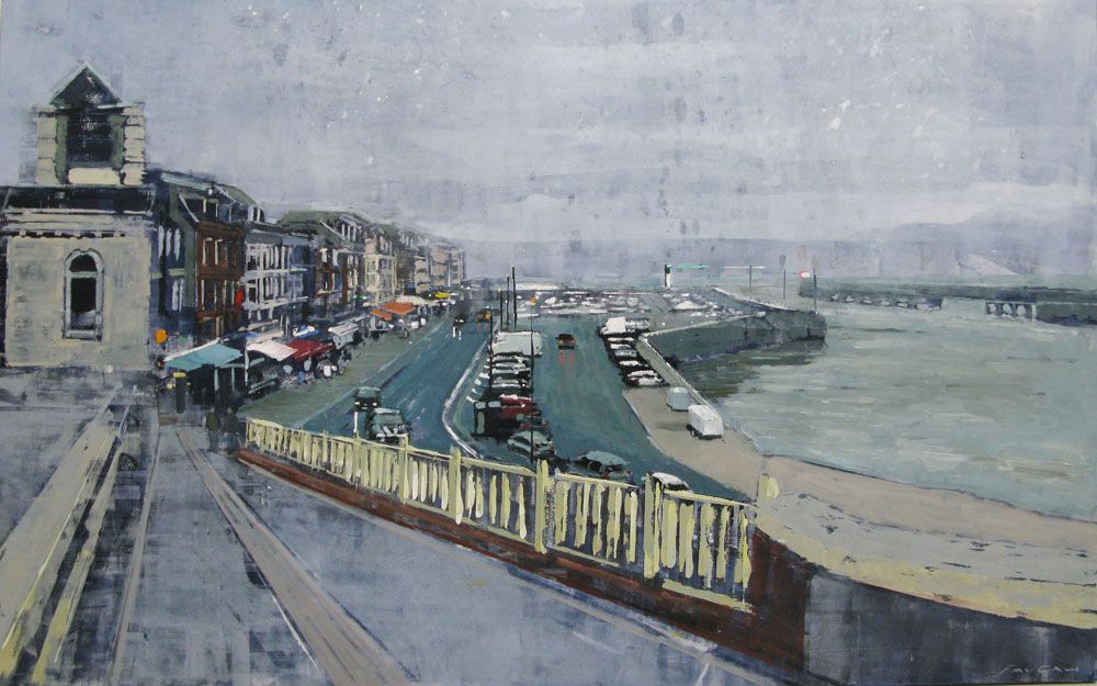 Tableau de ADRIEN FAVEAU a pour titre  LE TREPORT style figuratif dim : ADRIEN FAVEAUprix:2500