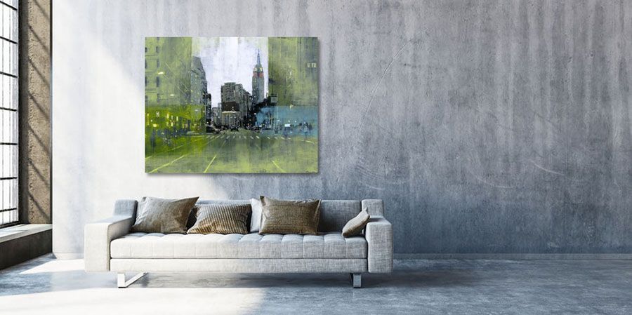 Tableau de ADRIEN FAVEAU a pour titre  EMPIRE STATE BUILDING style figuratif dim : ADRIEN FAVEAUprix:3800