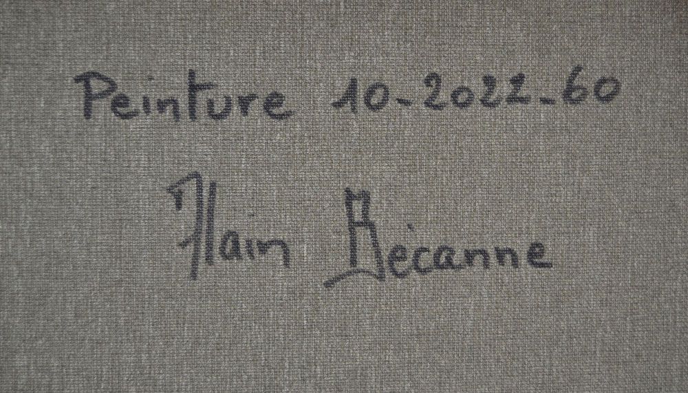 Tableau de ALAIN BECANNE a pour titre  PEINTURE 10-2022-60 style abstrait dim : ALAIN BECANNEprix:850