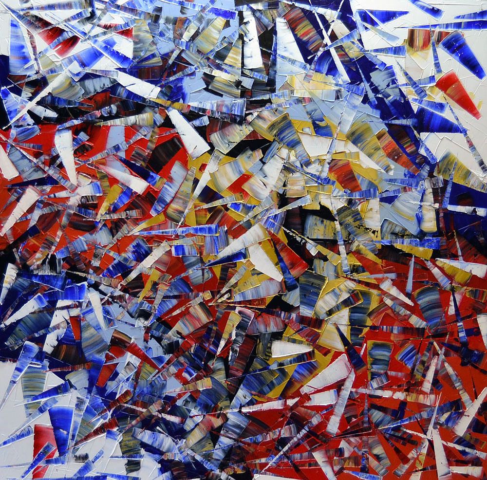 Tableau de ALAIN BECANNE a pour titre  PEINTURE 01-2021-07 style abstrait dim : ALAIN BECANNEprix:
