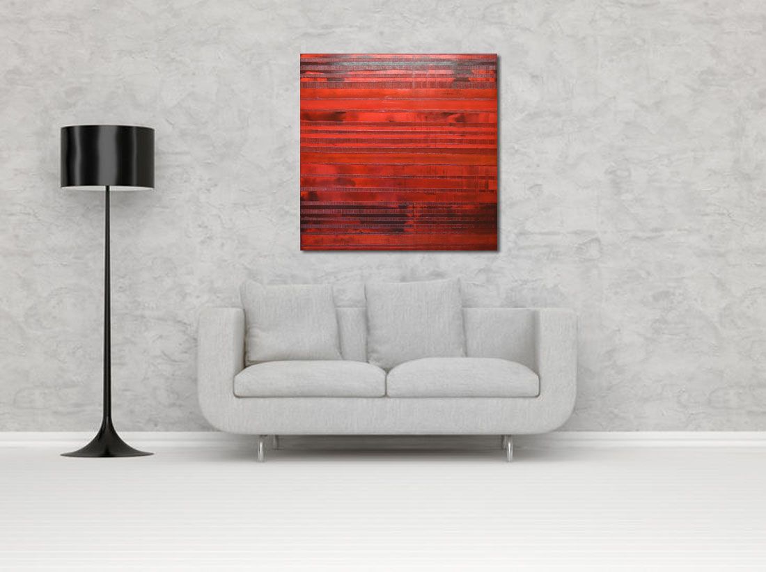 Tableau de ALAIN BECANNE a pour titre  PEINTURE 05-2022-38 style abstrait dim : ALAIN BECANNEprix: