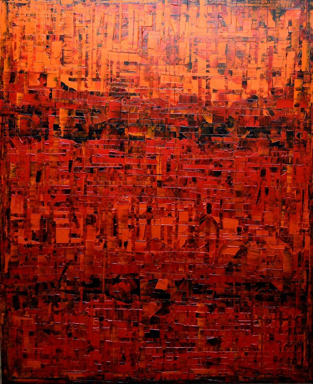 Tableau de ALAIN BECANNE a pour titre  PEINTURE 12-2020-122 style abstrait dim : ALAIN BECANNEprix: