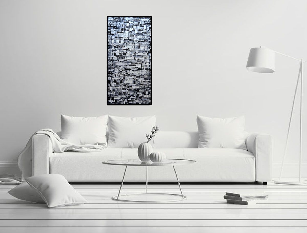 Tableau de ALAIN BECANNE a pour titre  PEINTURE 01-2021-01 style abstrait dim : ALAIN BECANNEprix: