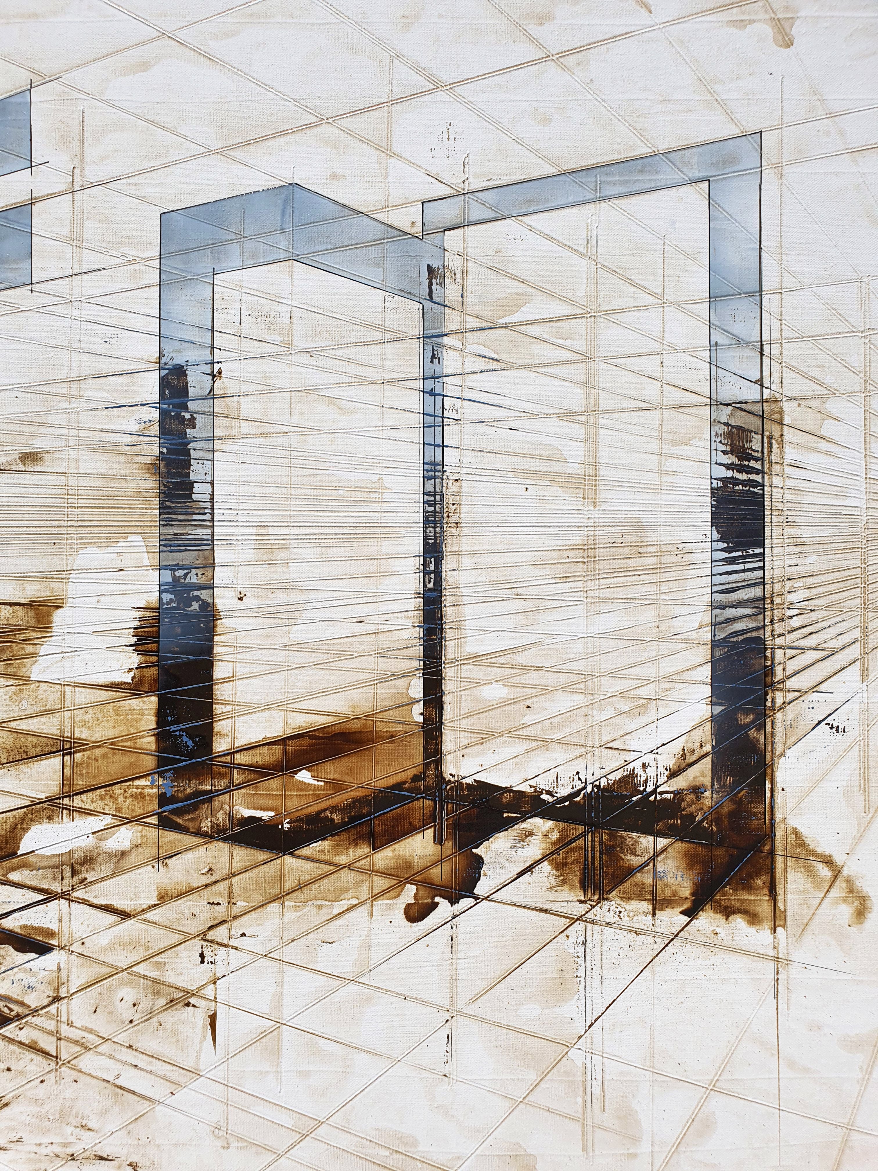 Tableau de LUDOVIC MERCHER a pour titre  ARCHES style abstrait dim : LUDOVIC MERCHERprix:1200