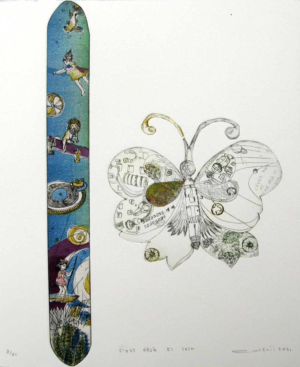 Dessin de ATSUKO ISHII a pour titre  C'EST DEJA SI LOIN style figuratif dim : ATSUKO ISHIIprix:130