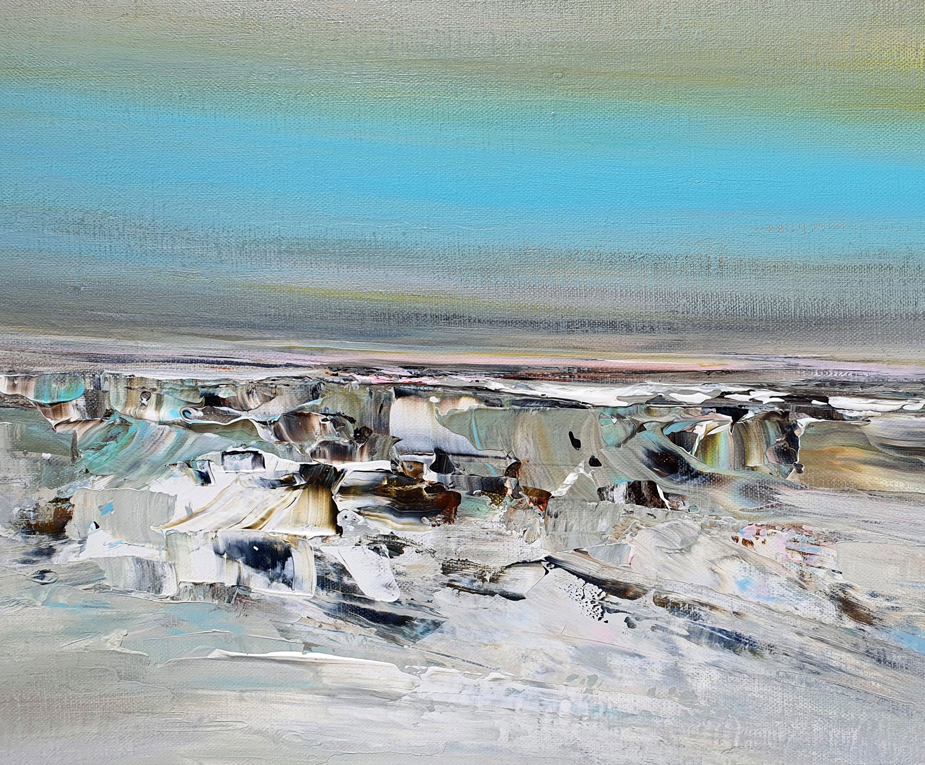 Tableau de RUELLE NICOLAS a pour titre  PAYSAGE ABSTRAIT: A L'HORIZON style abstrait dim : RUELLE NICOLASprix:1200