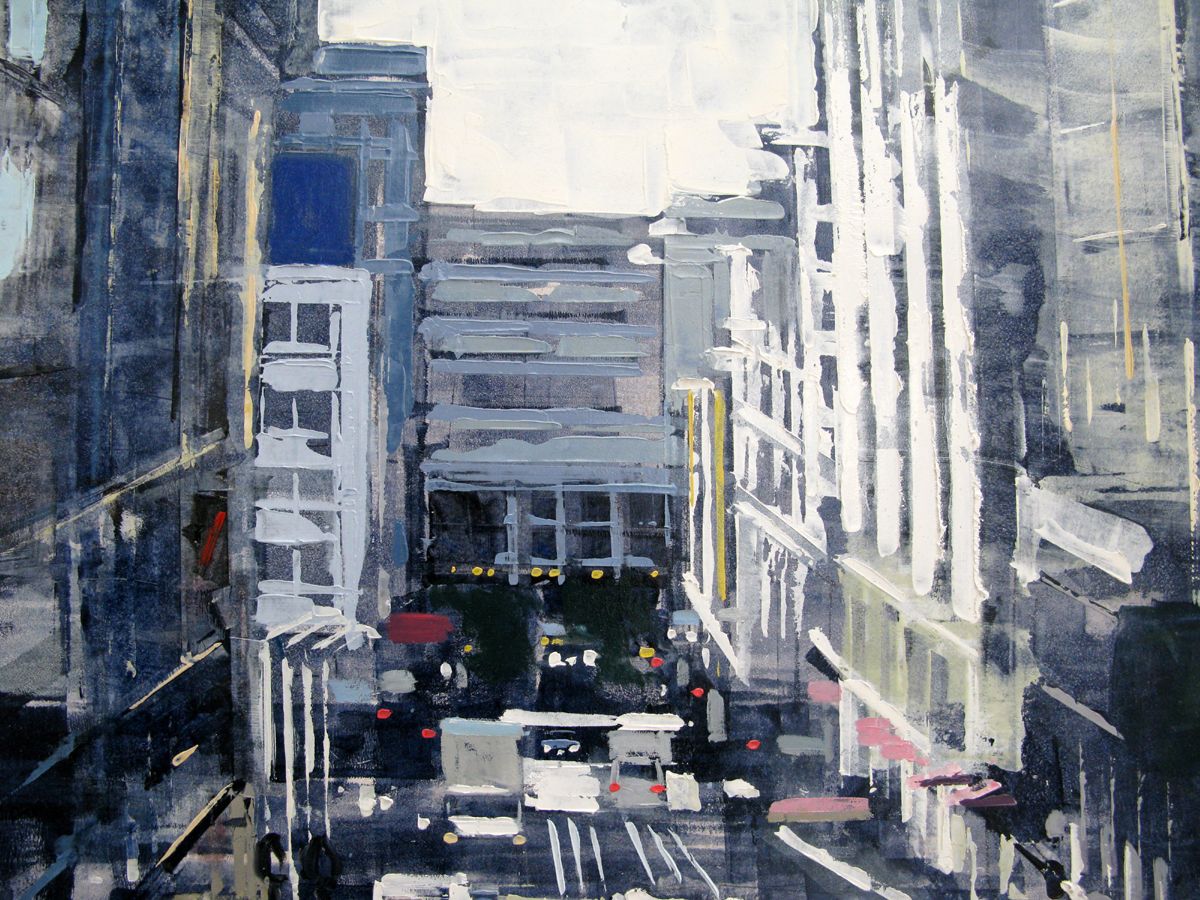 Tableau de ADRIEN FAVEAU a pour titre  SUNNY UNION SQUARE style figuratif dim : ADRIEN FAVEAUprix:1250