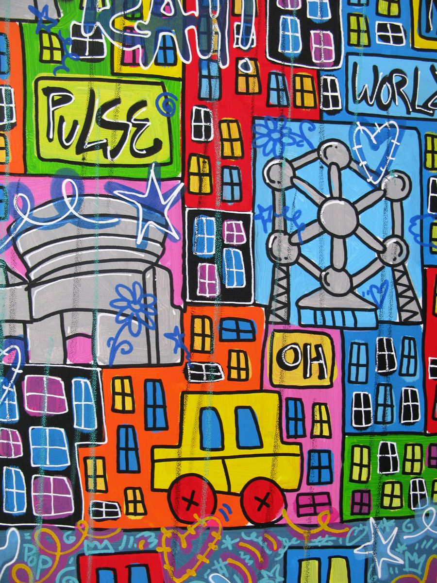 Tableau de RICO SAB a pour titre  Amazing World style street pop art, street art dim : RICO SABprix:1350