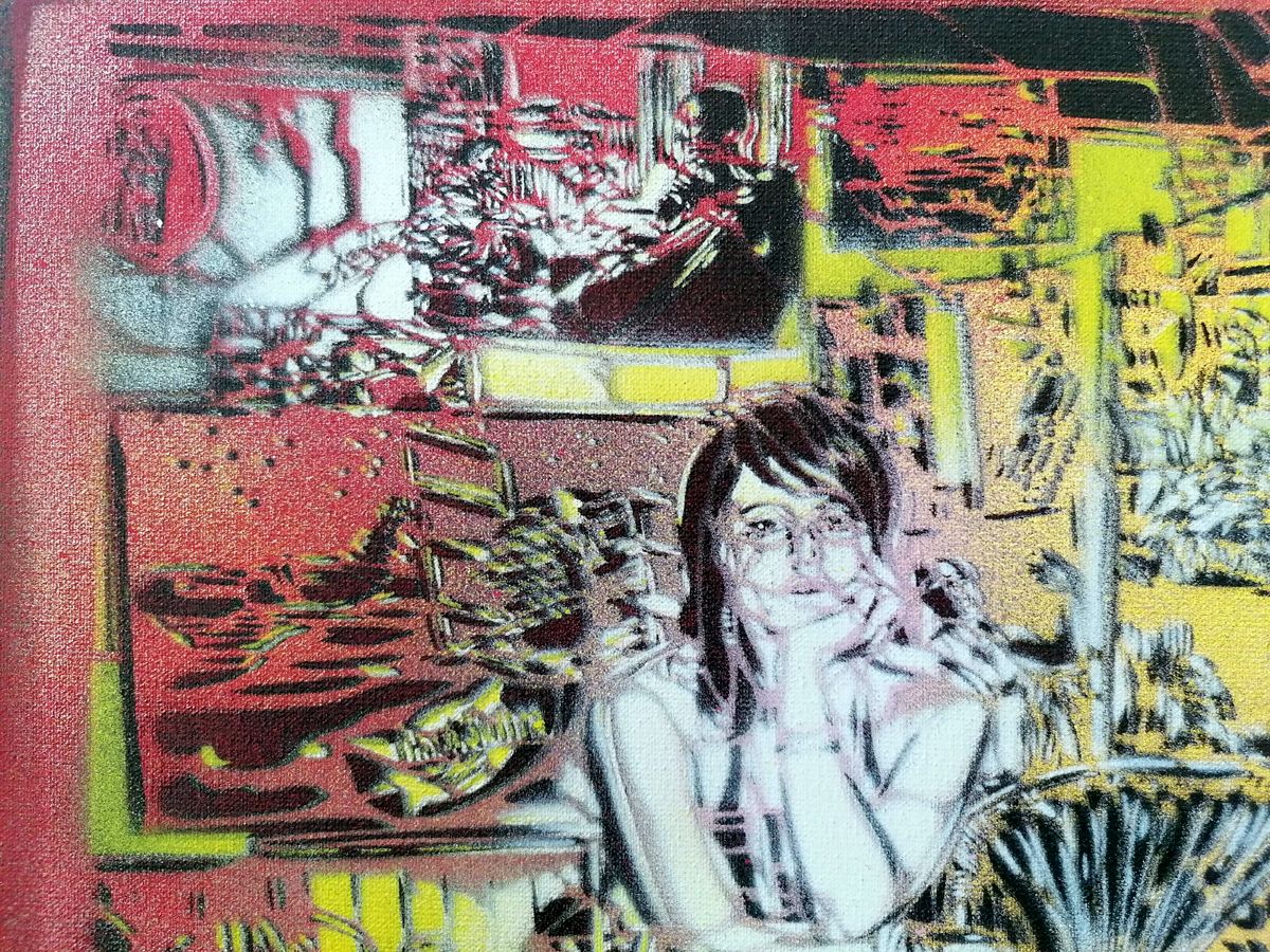 Tableau de ARTISTE OUVRIER a pour titre  ATELIER ASA style figuratif dim : ARTISTE OUVRIERprix:500