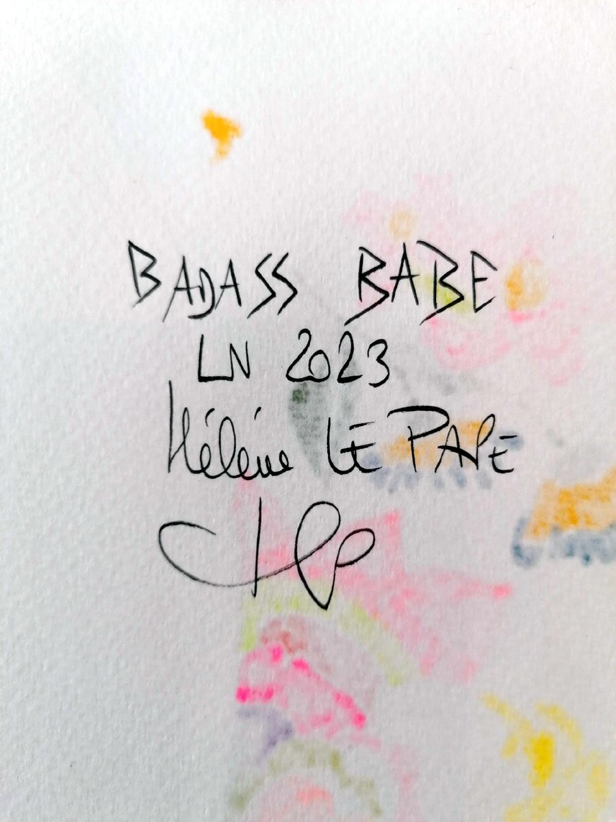 Dessin de LN LE PAPE a pour titre  BADASS BABE style street pop art dim : LN LE PAPEprix:80