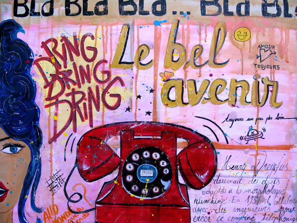 Tableau de CACOU a pour titre  Bla Bla Bla 659 style graphique dim : CACOUprix:550