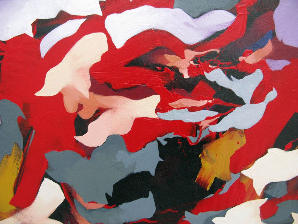 Tableau de BRUNEAU a pour titre  OT AKOSH style abstrait dim : BRUNEAUprix:1000